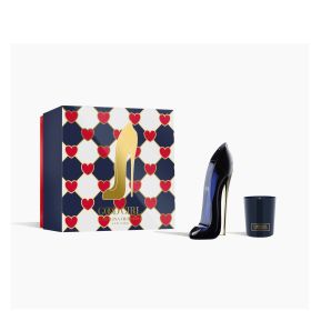 CAROLINA HERRERA GOOD GIRL 2 PCS SET: 2.7 EAU DE PARFUM SPRAY + 2.5 SCENTED CANDLE (HARD BOX)