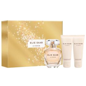 ELIE SAAB LE PARFUM 3 PCS SET FOR WOMEN: 3 OZ EAU DE PARFUM + 2.5 BODY LOTION + 2.5 SHOWER GEL