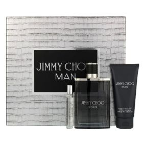 JIMMY CHOO MAN 3 PCS SET: 3.3 EAU DE TOILETTE + 0.25 EAU DE TOILETTE + 3.3 SHOWER GEL