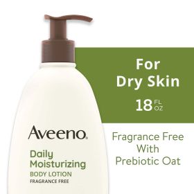 Aveeno Daily Moisturizing Lotion with Oat for Dry Skin, 18 fl oz