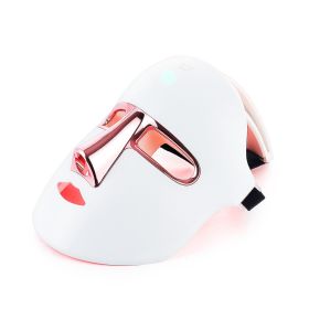 Electric Light Beauty Instrument Facial Mask Instrument Seven Color Light (Option: Rose Gold-Tape box-USB)