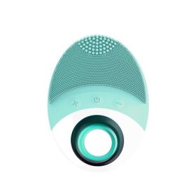 Wireless Charging Silicone Cleansing Instrument (Color: green)