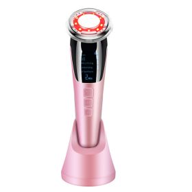 Cold And Hot Color Photoelectron Lead-In Instrument, Facial Massage And Beauty Instrument (Color: Pink)