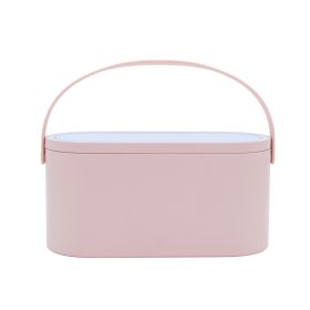 Creative Mini Muid Portable Make-Up Box Led Rechargeable Make-Up Mirror Night Light Travel Make-Up Desktop Make-Up Mirror (Option: Pink-USB)