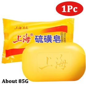 85/170G Shanghai Sulfur Soap For Skin Oil Control Facial Cleansing Eczema Pimple Mite Acne Remover Bath Healthy Clean Skin Care (Color: 1pc Sulfur)